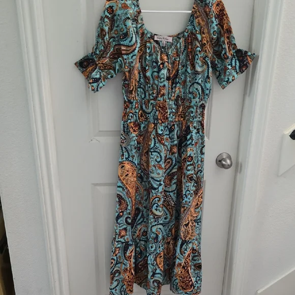 Paisley Print Women's Dress - Picture 1 of 7